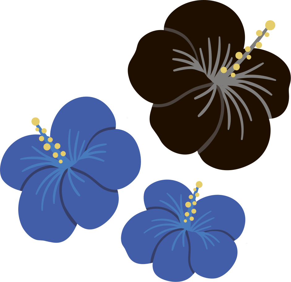 Floral rug hibiscus flower design - TenStickers