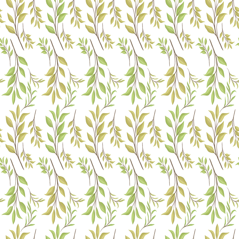 Floral rug with lush green design - TenStickers