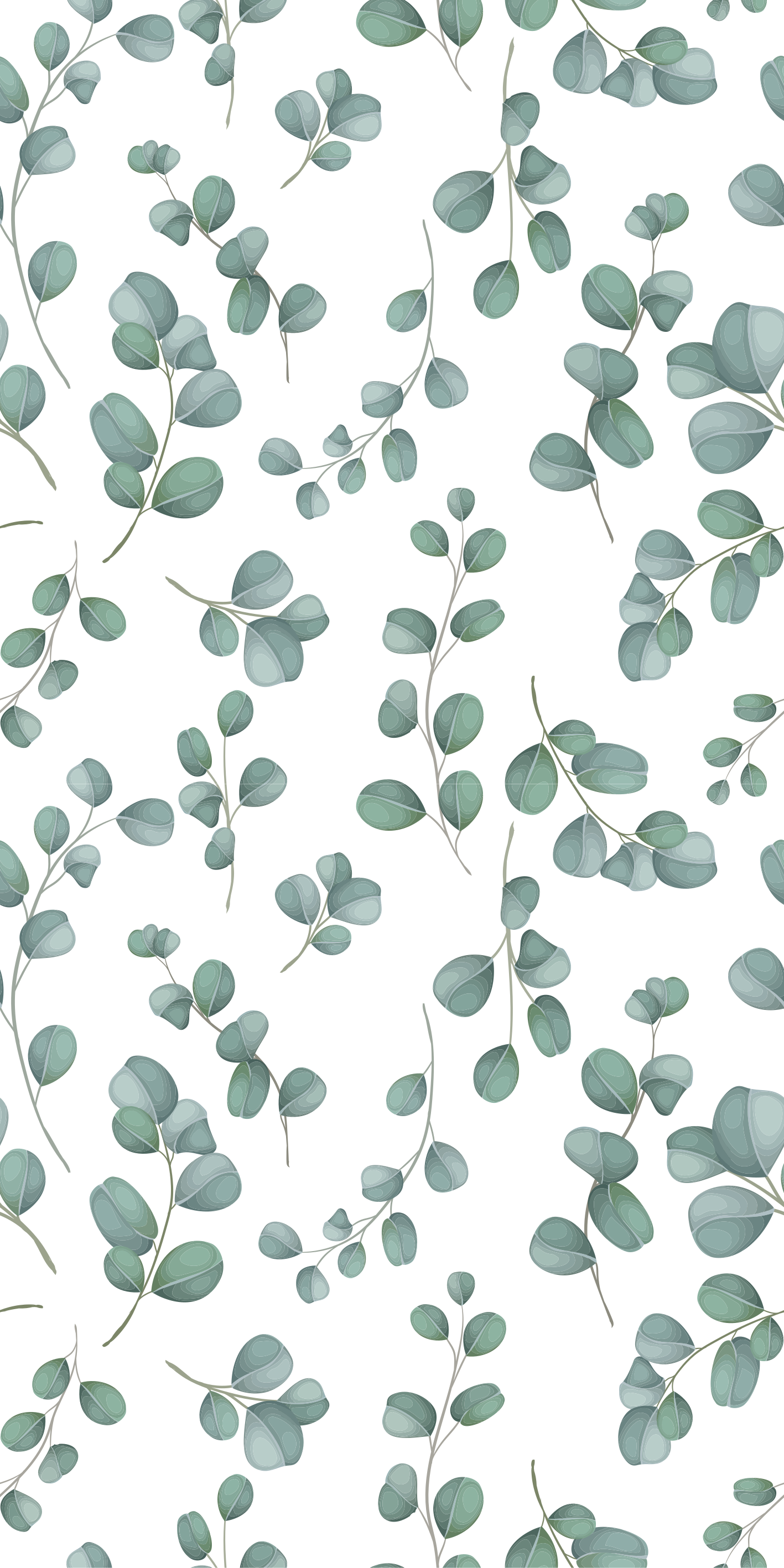 Floral rug eucalyptus greenery design - TenStickers