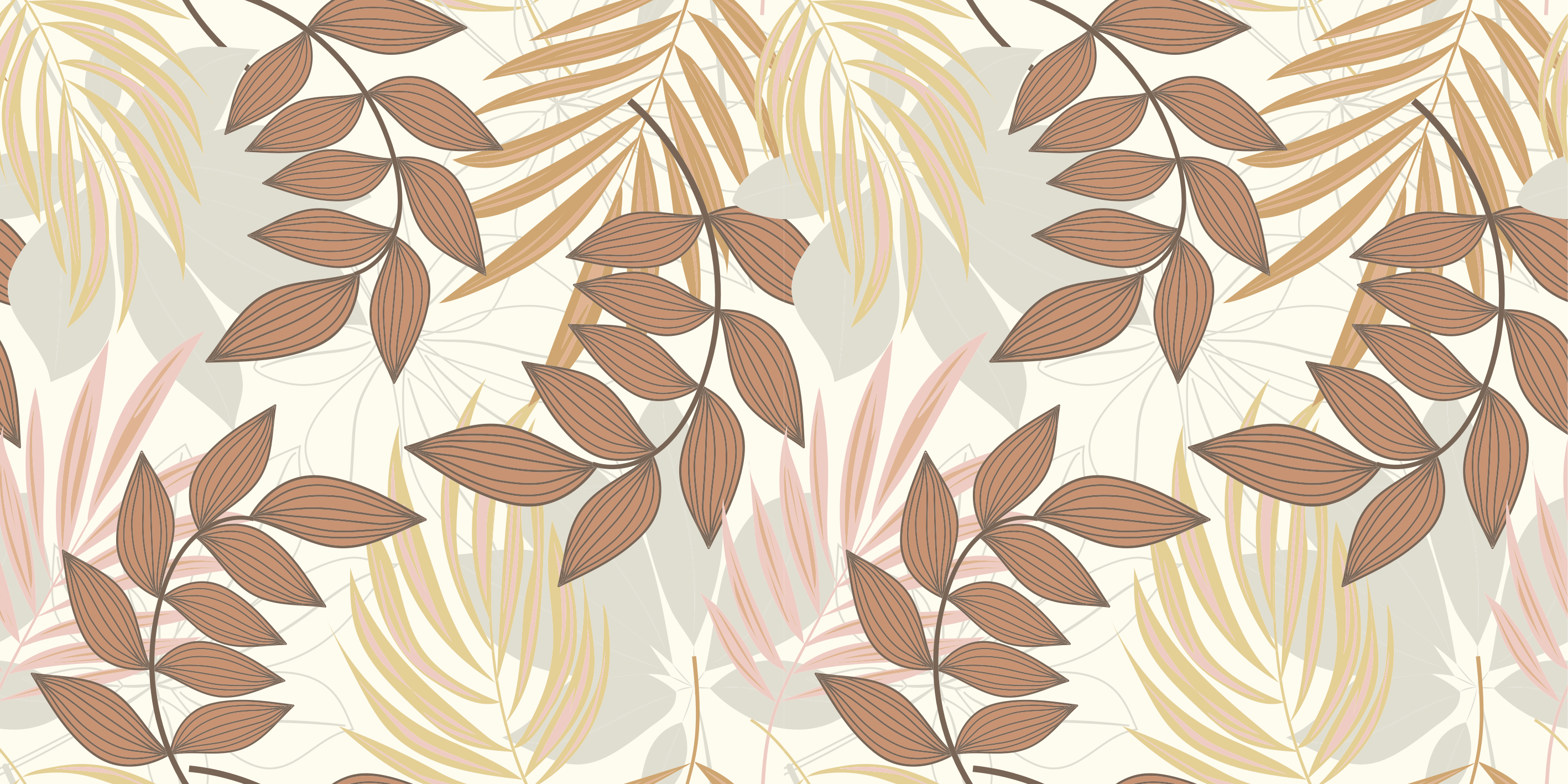 Floral rug inspired by elegant leaves - TenStickers
