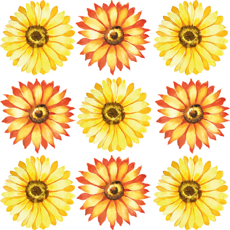 Flower rug with lively floral arrangement - TenStickers