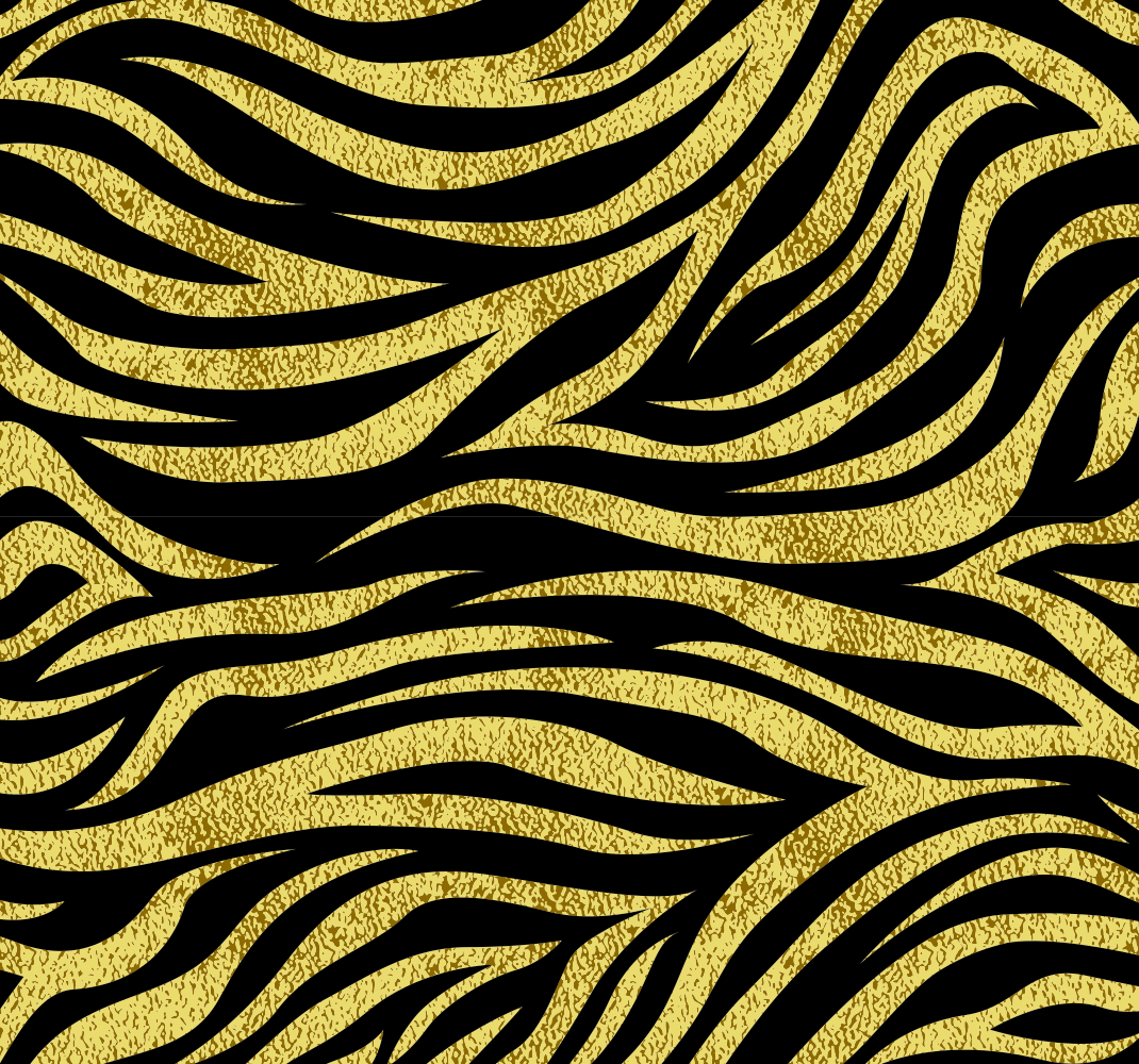 Animal print rug in golden zebra pattern - TenStickers