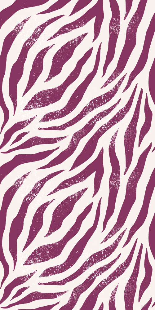 Animal print rug in purple and white zebra pattern - TenStickers