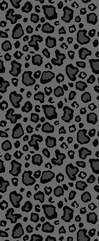 Animal print rug in dark gray and black leopard - TenStickers