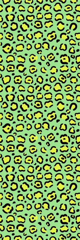 Animal print rug in colorful leopard on pistachio - TenStickers
