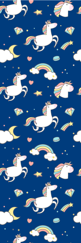 Star rug with unicorn and rainbow design - TenStickers