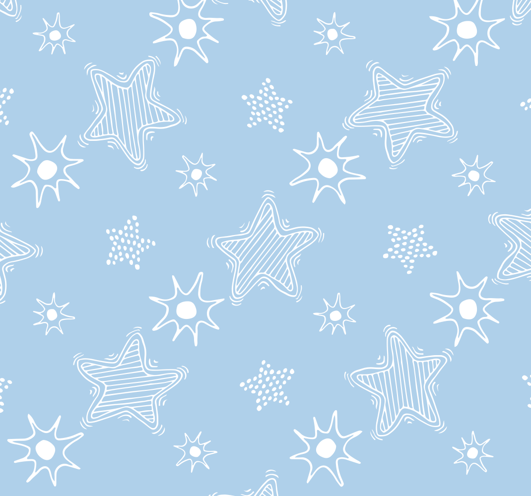 Star rug with white stars on blue background - TenStickers