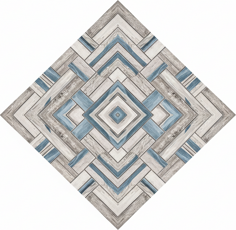 Living room rug rustic wood style - TenStickers