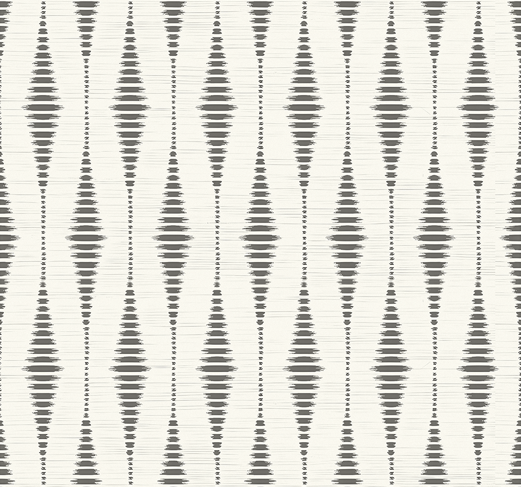 Geometric rug in grey and beige rabaul ikat design - TenStickers
