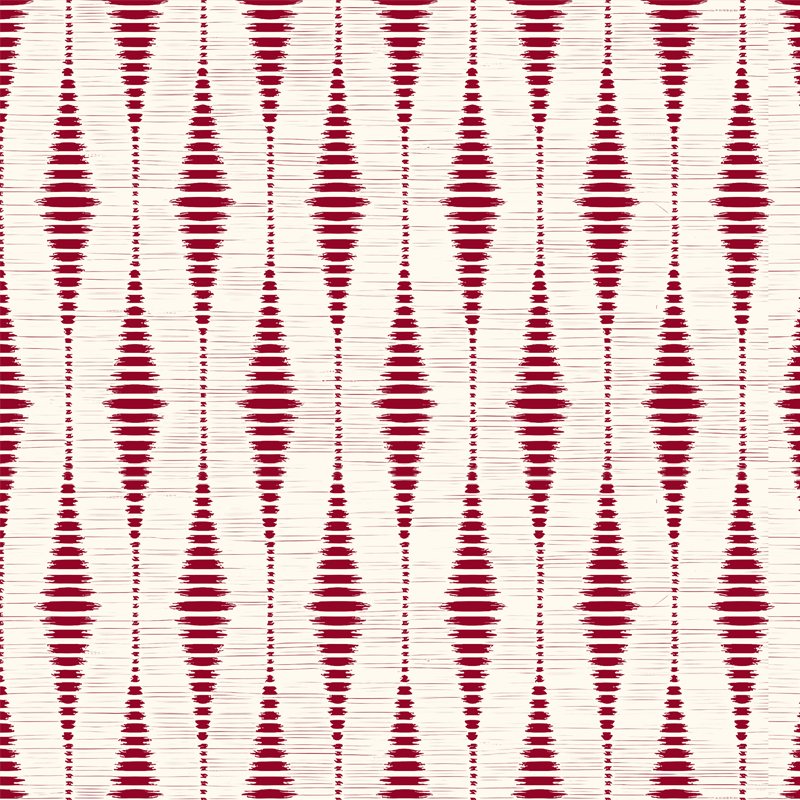 Geometric rug red rabaul ikat design - TenStickers