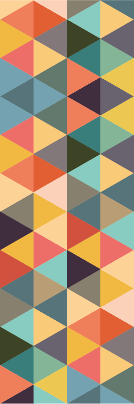 Geometric rug with multicolored geometric patterns - TenStickers