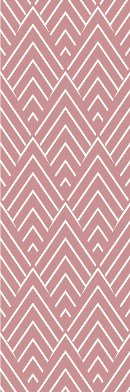 Geometric rug in red parallelograms and hexagons - TenStickers