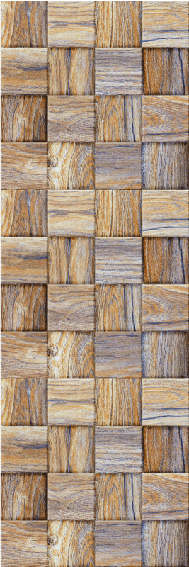 Geometric rug 80's wood look mosaic design - TenStickers