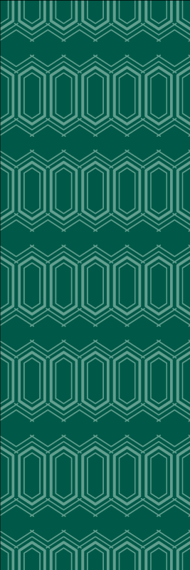 Geometric rug with green circle pattern - TenStickers
