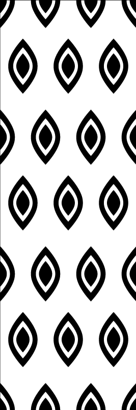Geometric rug with black and white shapes - TenStickers