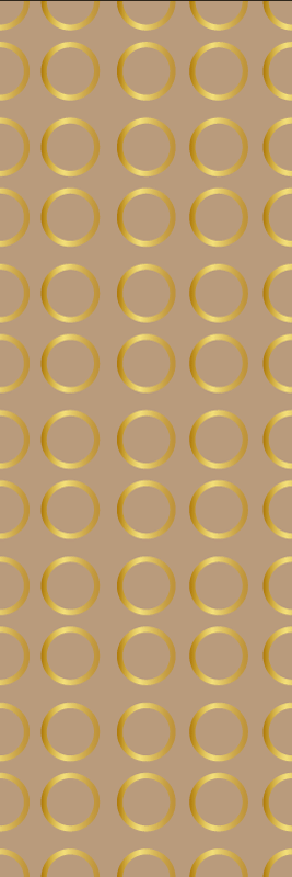 Geometric rug with golden circle patterns - TenStickers