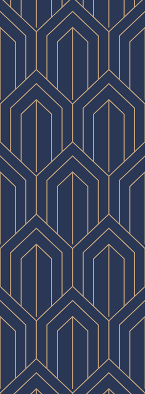 Geometric rug 'kayla metallic' - TenStickers