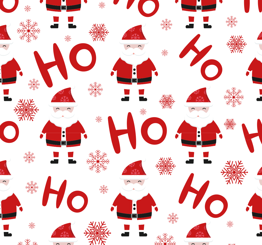 Christmas rug with santa claus and hohoho pattern - TenStickers