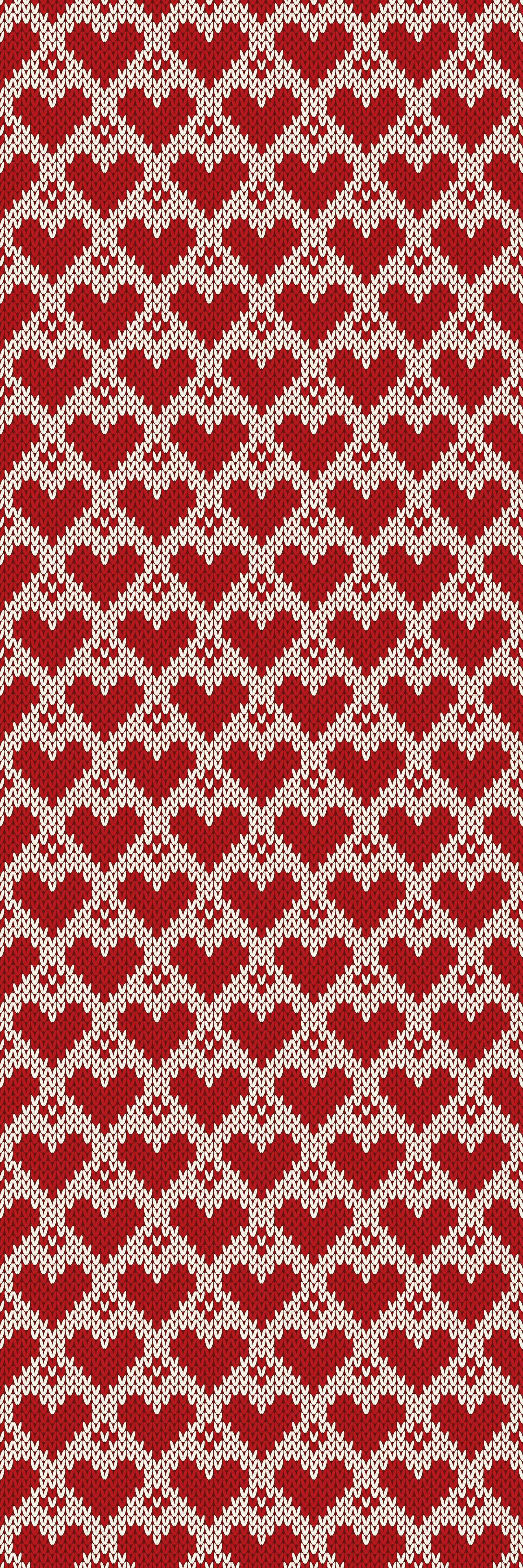 Christmas rug with knitted sweater hearts pattern - TenStickers