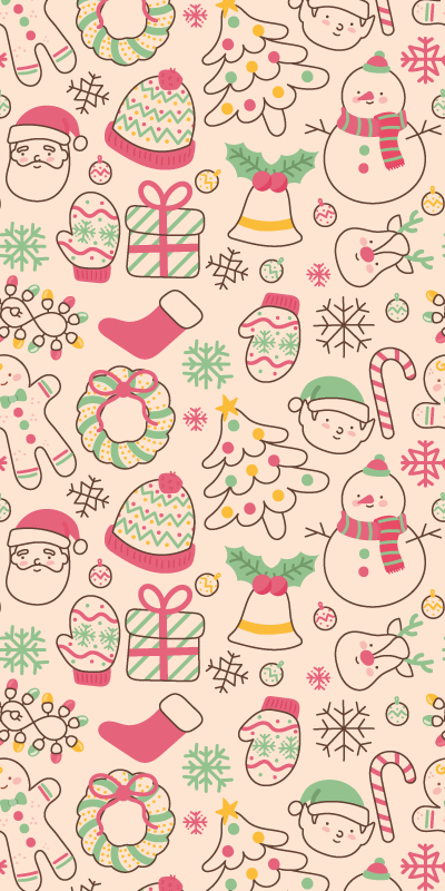 Christmas rug with twinkling christmas lights - TenStickers