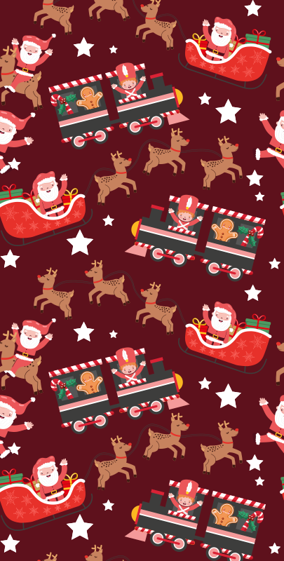 Christmas rug santa claus sleigh design - TenStickers