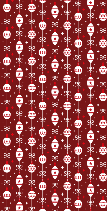 Christmas rug with festive ornaments - TenStickers
