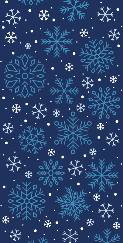 Christmas rug with snowflakes design - TenStickers