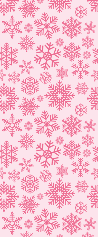Christmas rug with pink snowflakes design - TenStickers