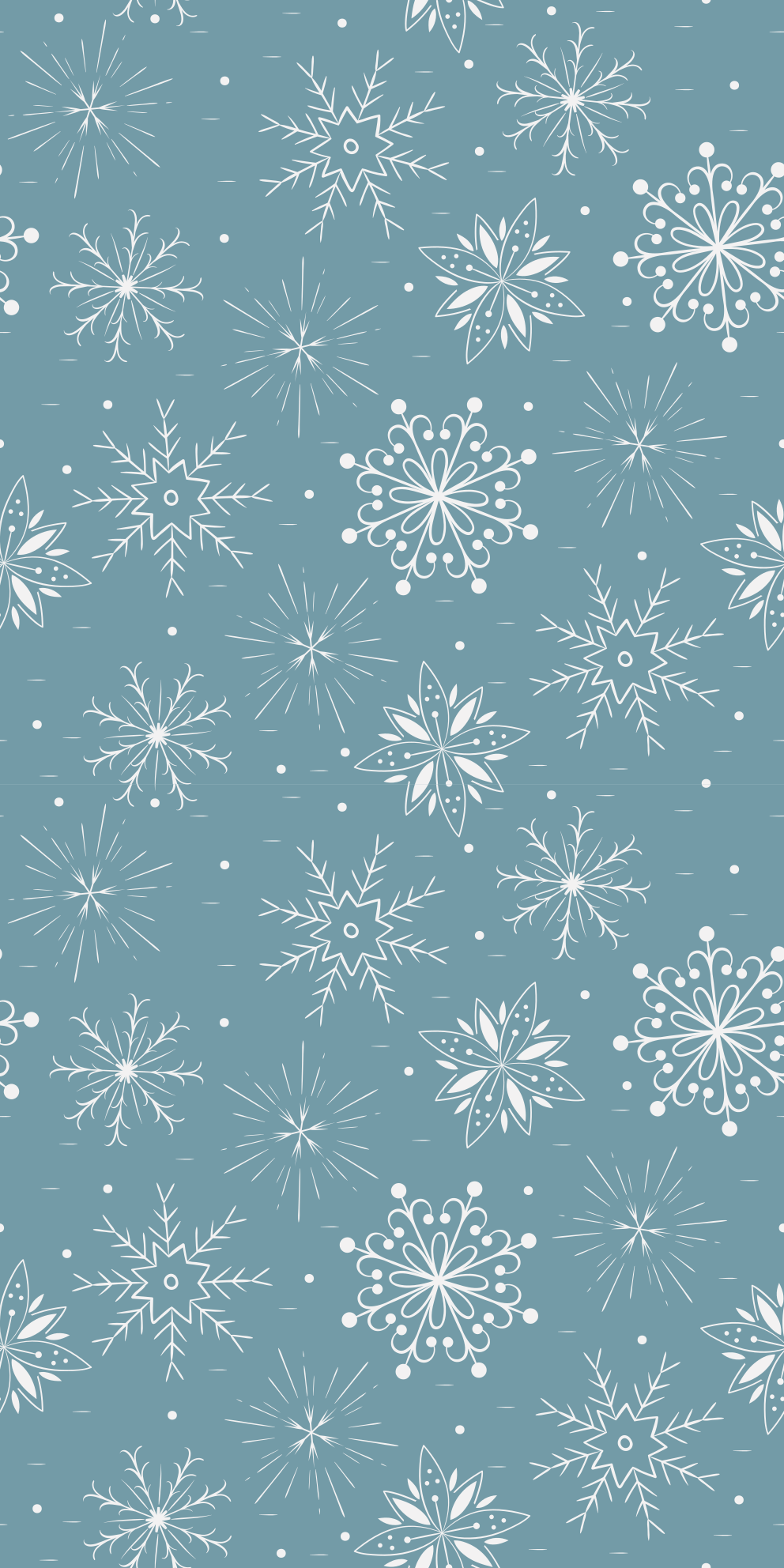 Christmas rug with decorative blue and white snowflakes - TenStickers