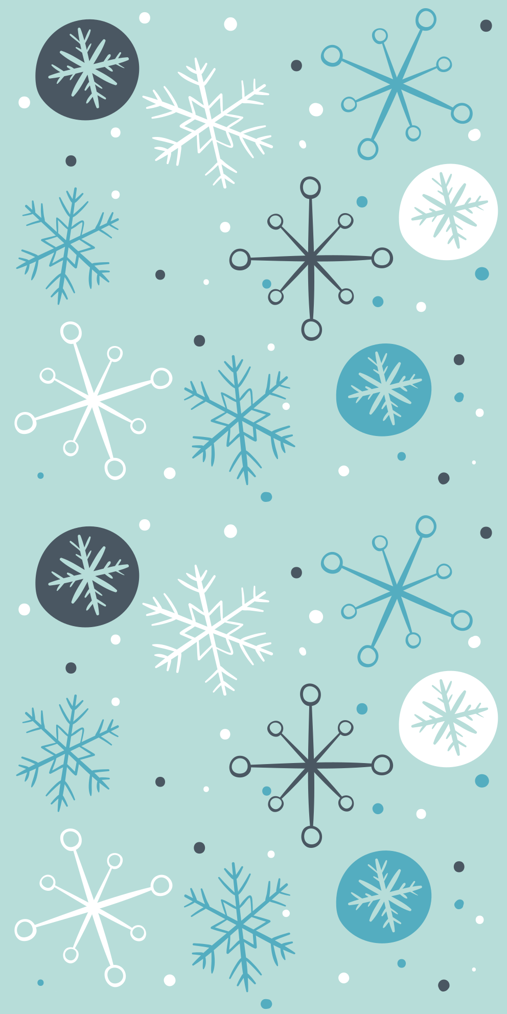 Christmas rug with decorative blue and white snowflakes - TenStickers