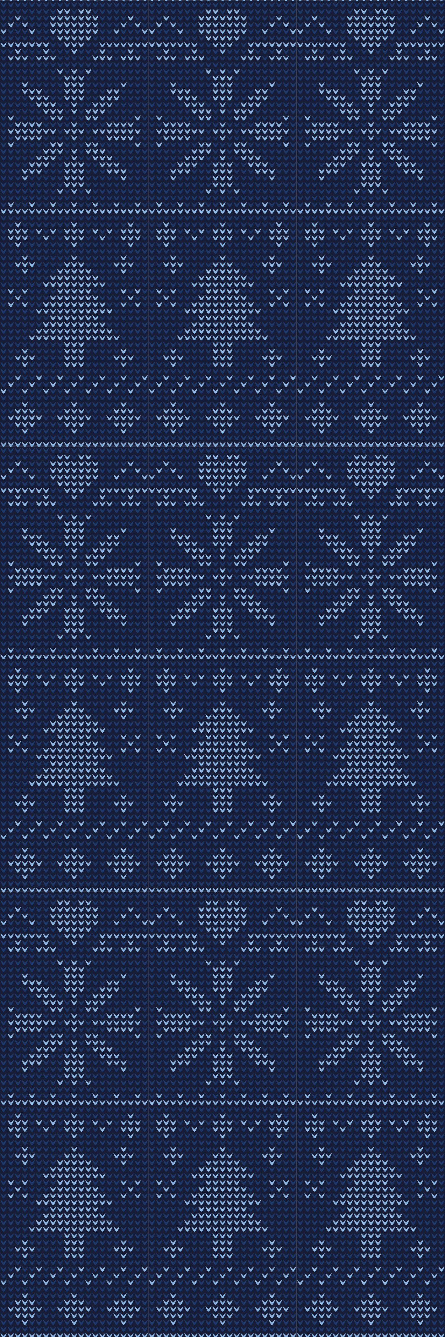 Christmas rug in navy blue knitted pattern - TenStickers
