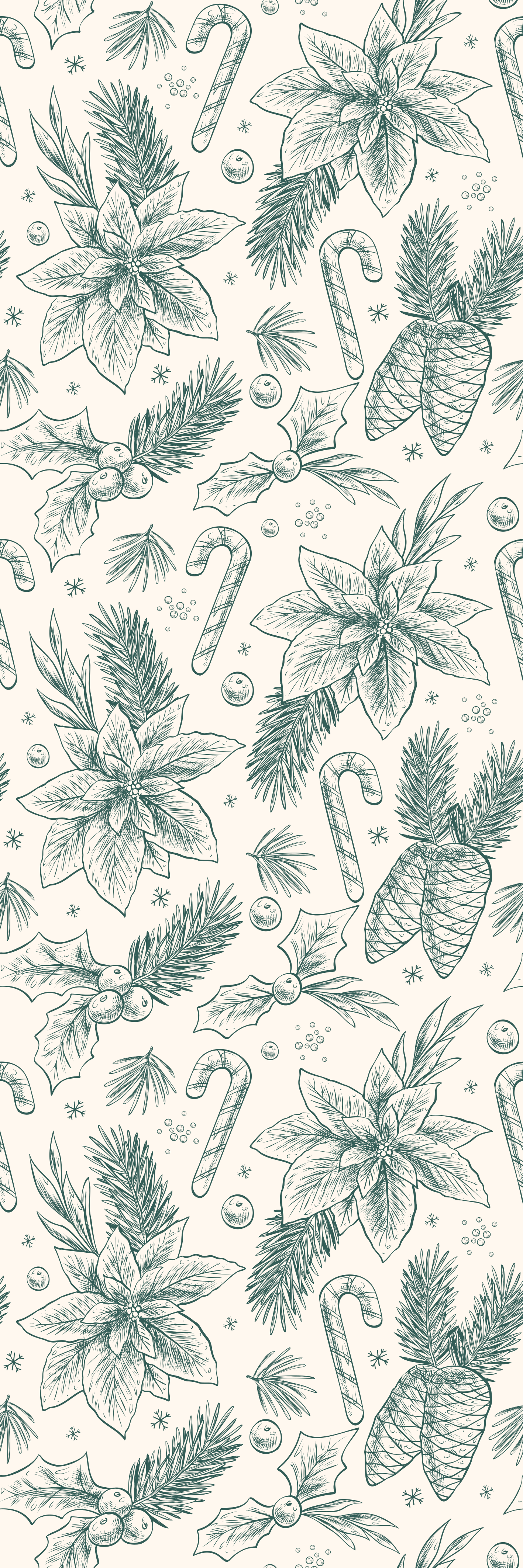 Christmas rug hand-drawn gift sketch design - TenStickers