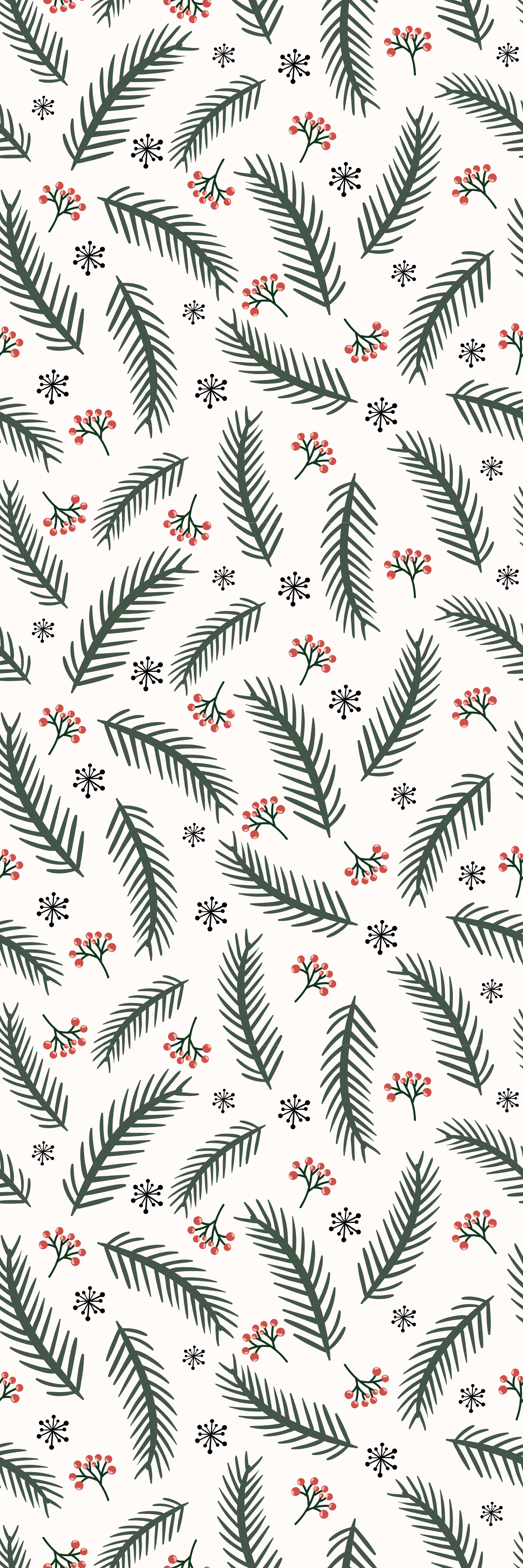 Christmas rug with pine branches design - TenStickers