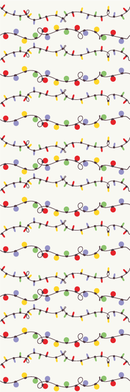 Christmas rug with colorful holiday lights - TenStickers