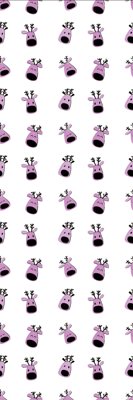 Christmas rug pink deer design - TenStickers