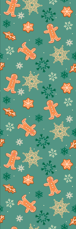 Christmas rug with gingerbread design - TenStickers