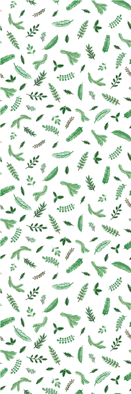 Christmas rug with leaf pattern decorations - TenStickers