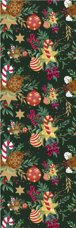 Christmas rug with branches holiday decor - TenStickers