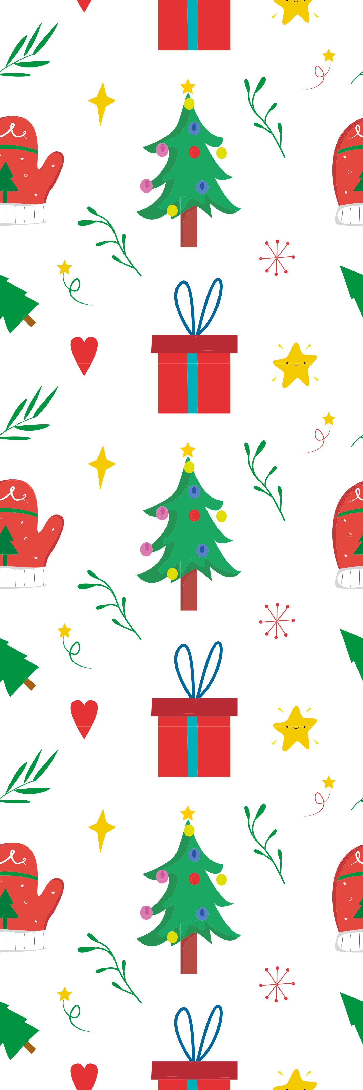 Christmas rug with colorful gifts and mittens - TenStickers