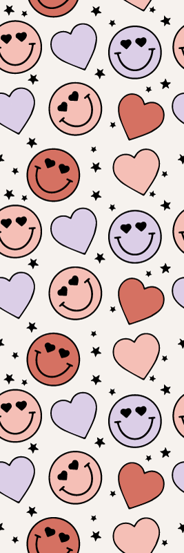 Bedroom carpet with love and heart emojis - TenStickers