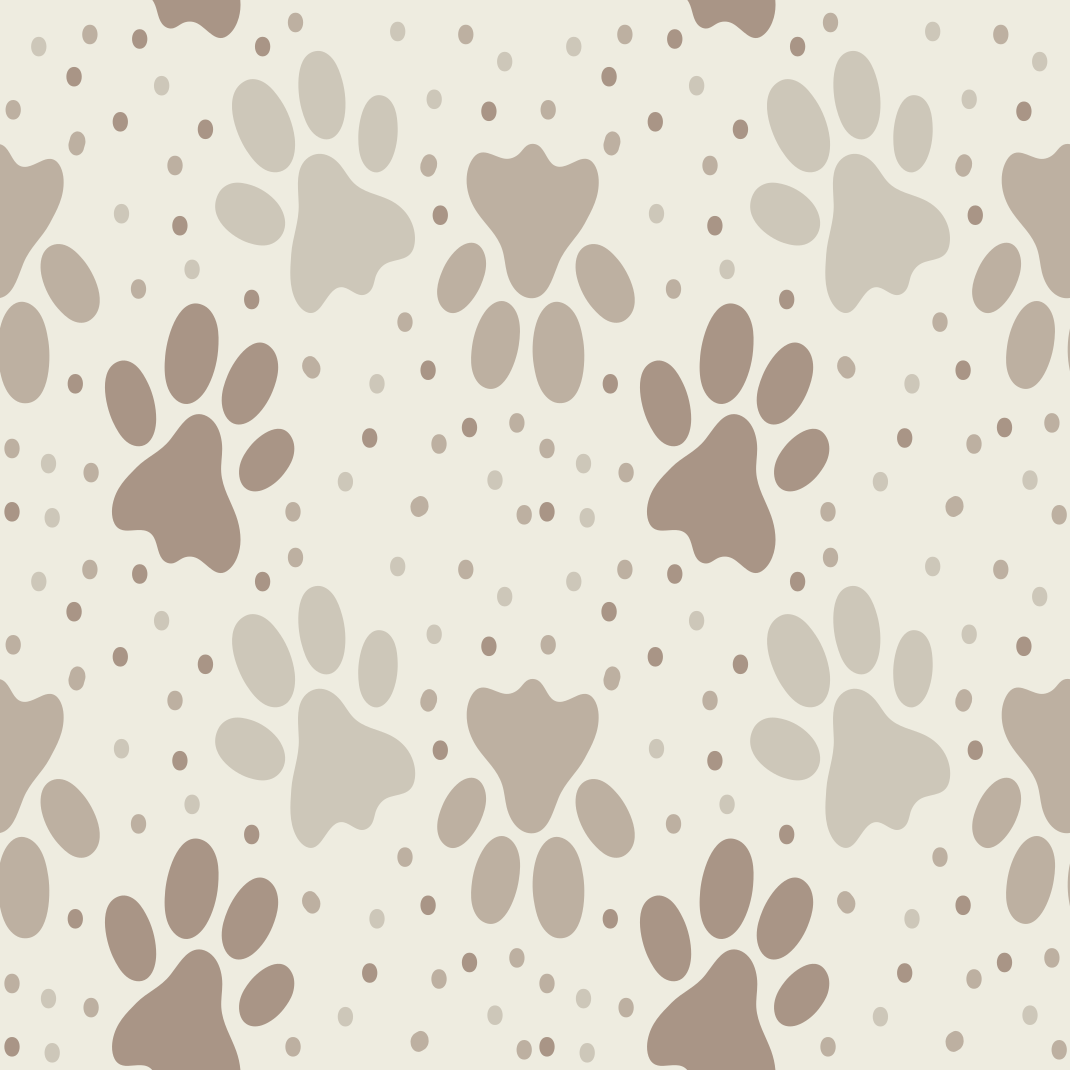 Bedroom carpet with dog’s paw print design - TenStickers