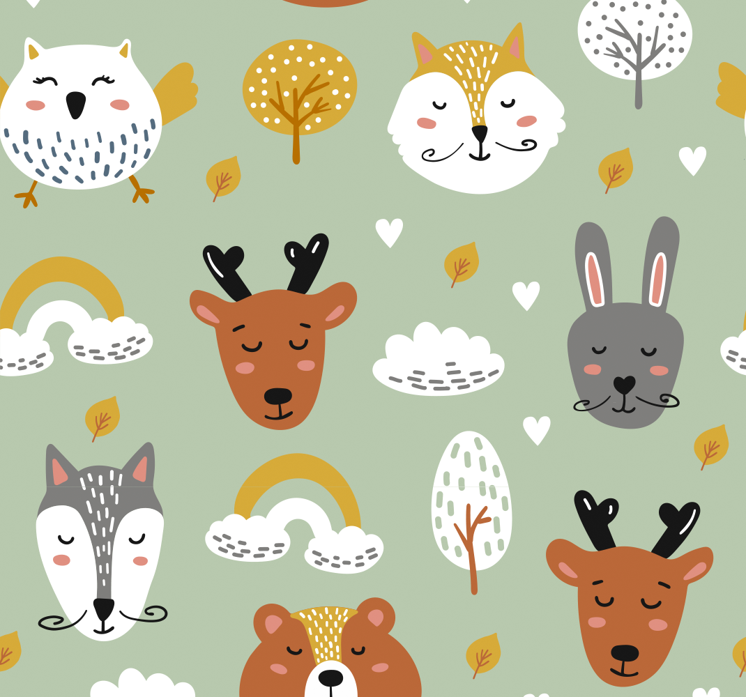 Kids rug nordic mountains design - TenStickers