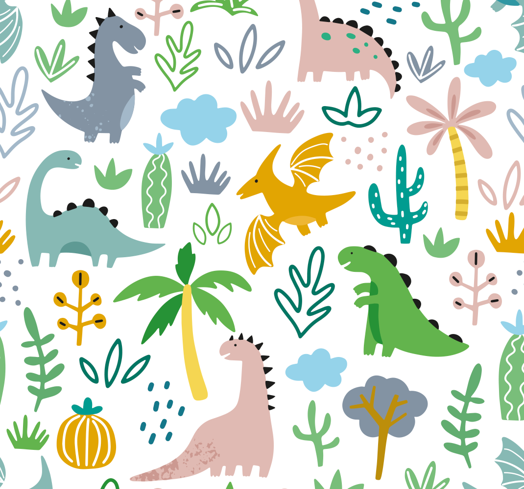 Bedroom carpet in scandinavian jurassic design - TenStickers
