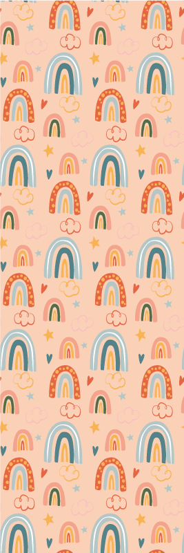 Bedroom carpet with rainbow pattern for kids - TenStickers