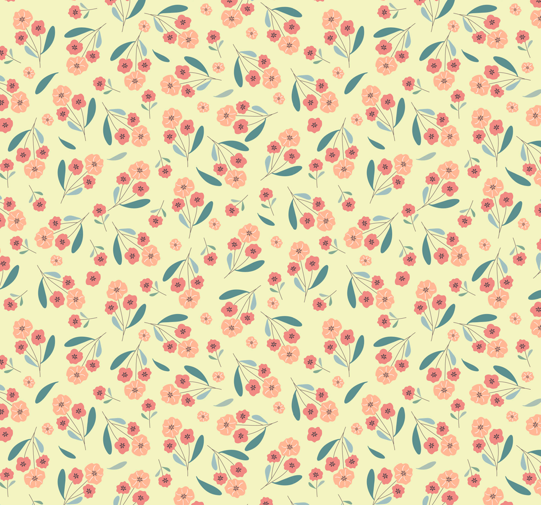 Bedroom carpet with roses pattern - TenStickers