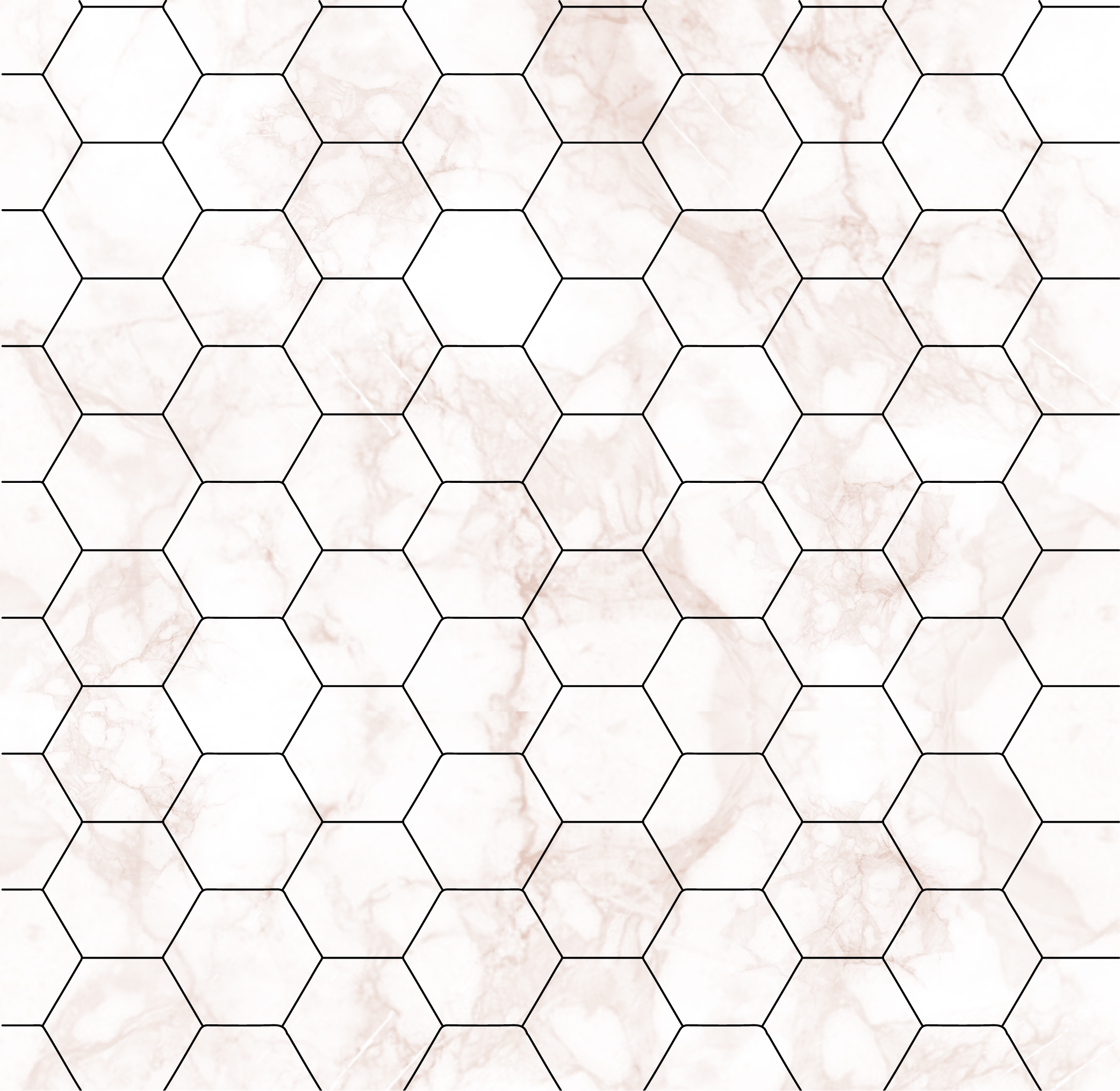 Bedroom carpet with marble hexagon design - TenStickers