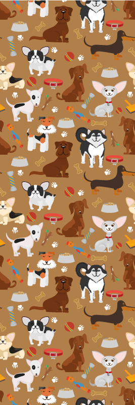 Cute dogs pattern bedroom carpet - TenStickers