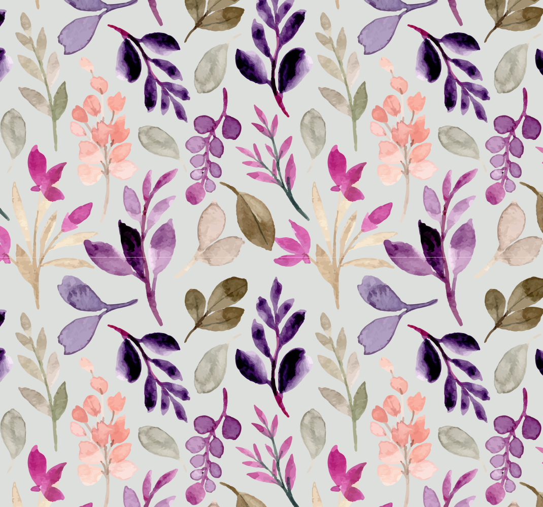 Floral soft colour bedroom carpet - TenStickers
