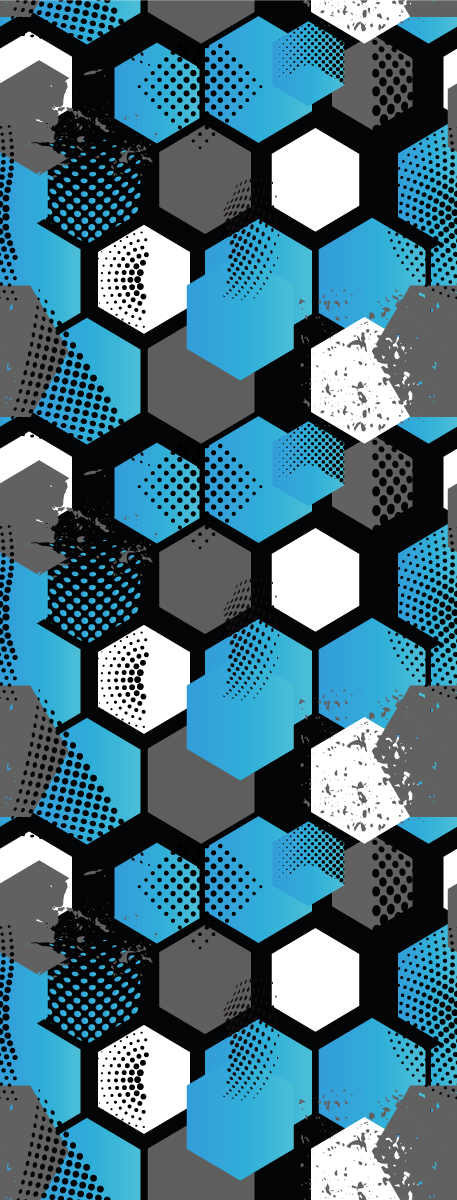 Bedroom carpet abstract gradient football design - TenStickers