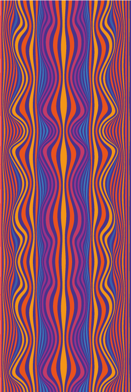 Bedroom carpet with psychedelic wavy patterns - TenStickers